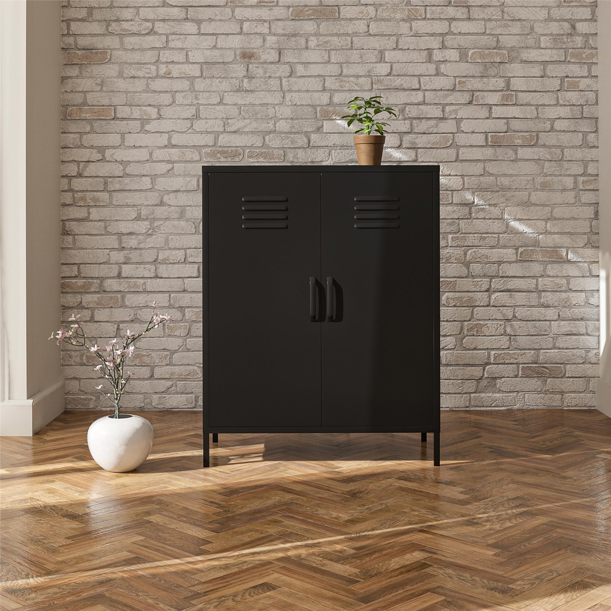 Shadwick 2 Door Metal Locker Style Accent Storage Cabinet