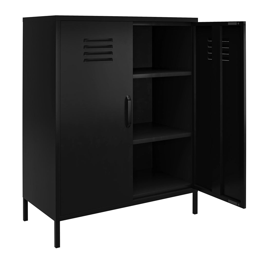 Shadwick 2 Door Metal Locker Style Accent Storage Cabinet
