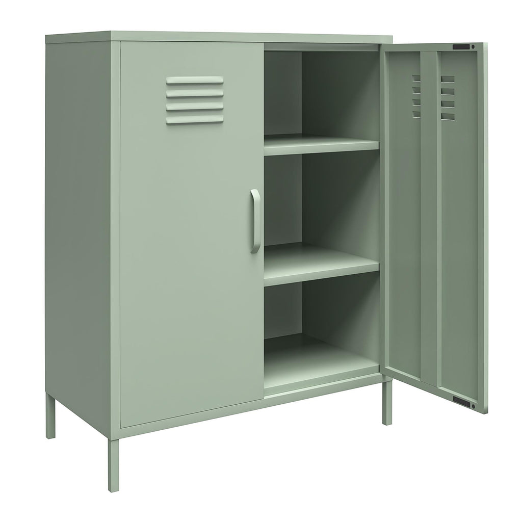 Shadwick 2 Door Metal Locker Style Accent Storage Cabinet